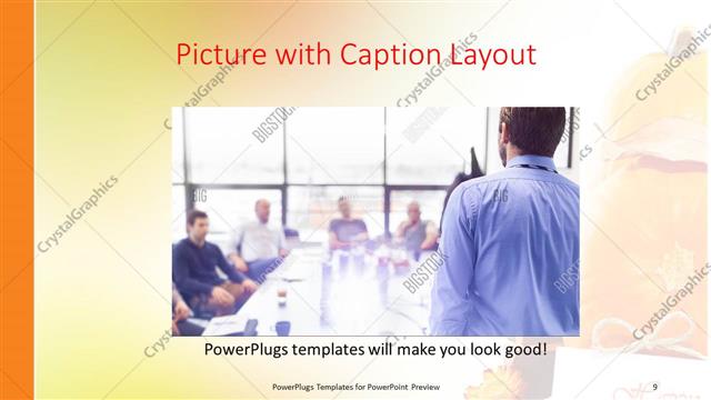 Picture with Caption presentation slide layout