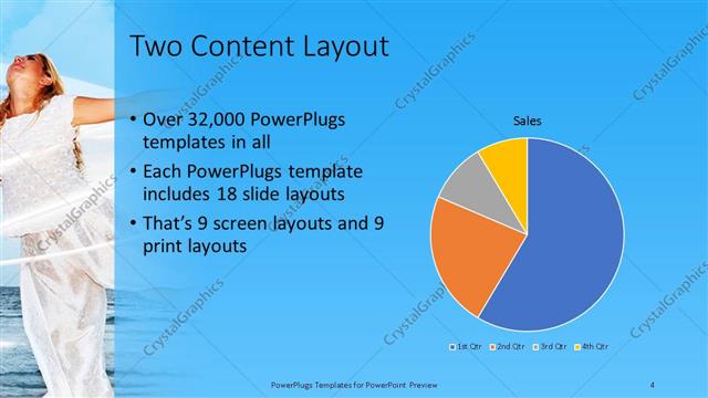 Two Content presentation slide layout