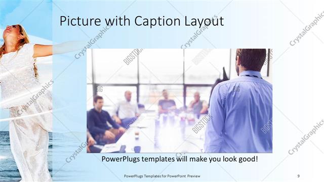 Picture with Caption presentation slide layout