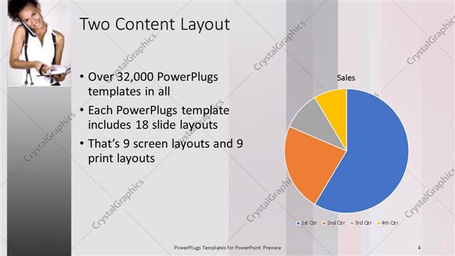 Two Content presentation slide layout