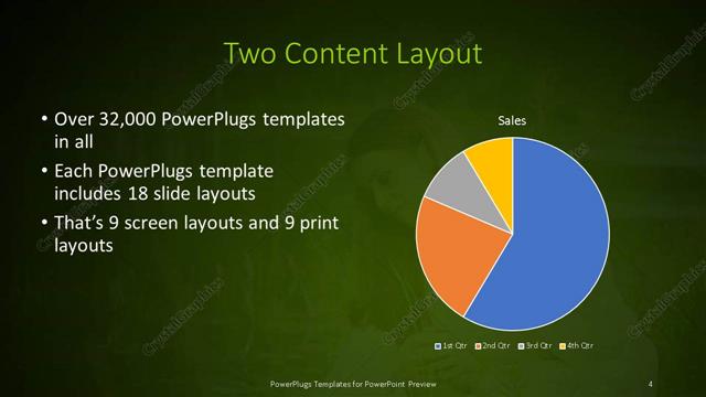 Two Content presentation slide layout