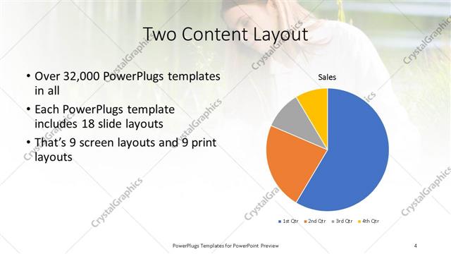 Two Content presentation slide layout