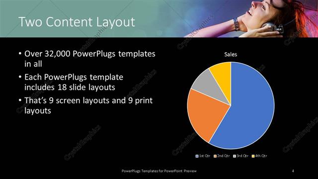 Two Content presentation slide layout