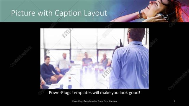 Picture with Caption presentation slide layout