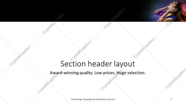 Section Header presentation slide layout