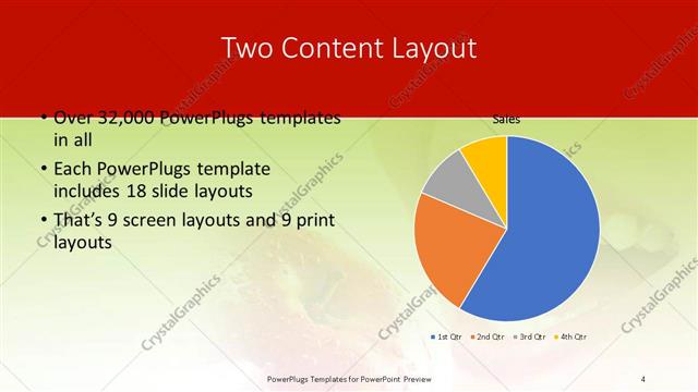 Two Content presentation slide layout