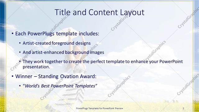 Title and Content presentation slide layout