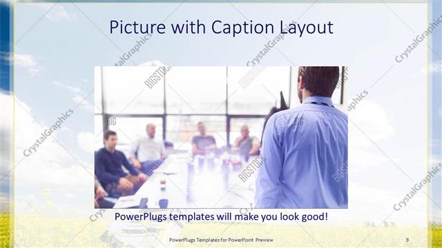 Picture with Caption presentation slide layout