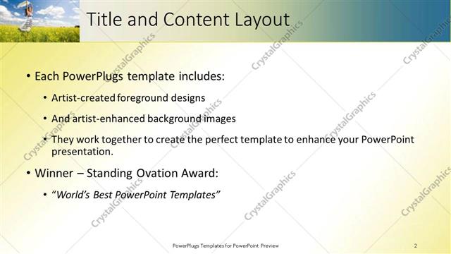 Title and Content presentation slide layout