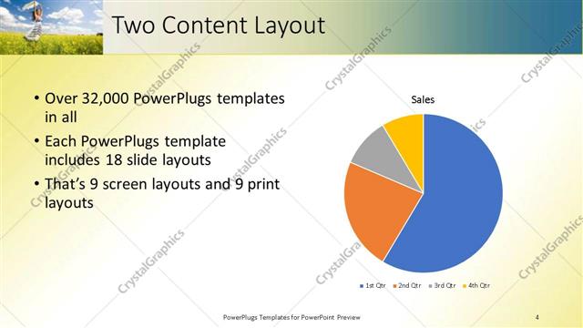 Two Content presentation slide layout