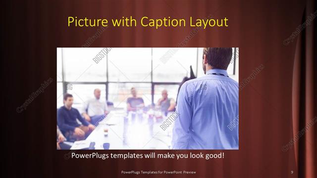 Picture with Caption presentation slide layout
