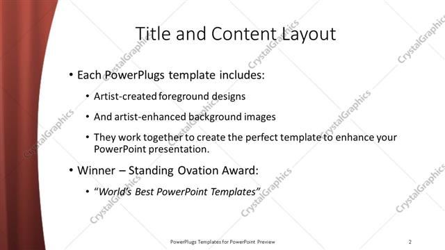 Title and Content presentation slide layout