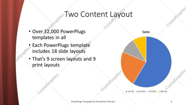 Two Content presentation slide layout