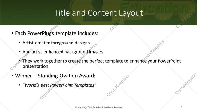 Title and Content presentation slide layout