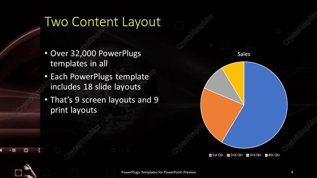 Two Content presentation slide layout