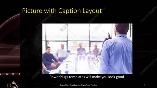 Picture with Caption presentation slide layout