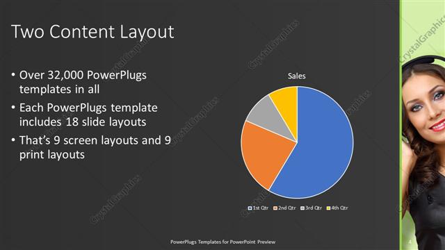 Two Content presentation slide layout