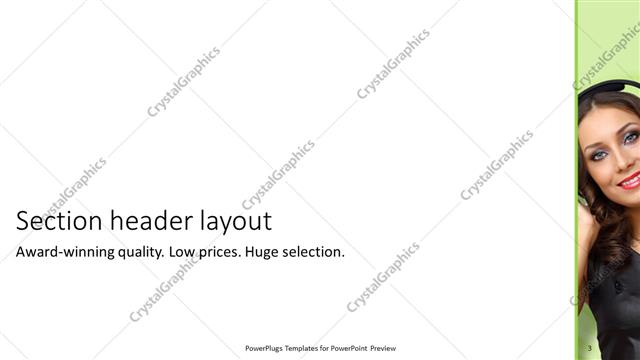 Section Header presentation slide layout