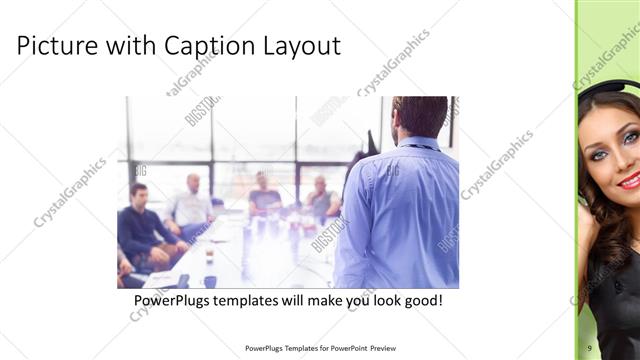 Picture with Caption presentation slide layout