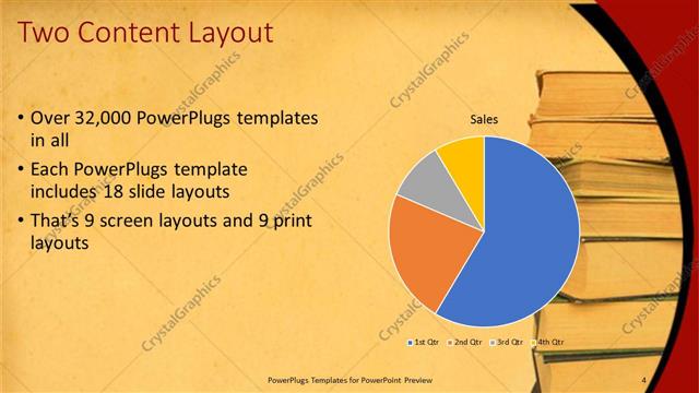 Two Content presentation slide layout