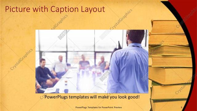 Picture with Caption presentation slide layout