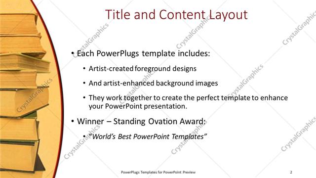 Title and Content presentation slide layout
