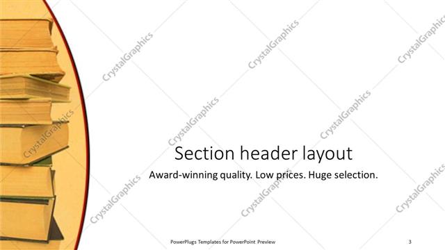 Section Header presentation slide layout