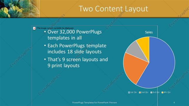 Two Content presentation slide layout