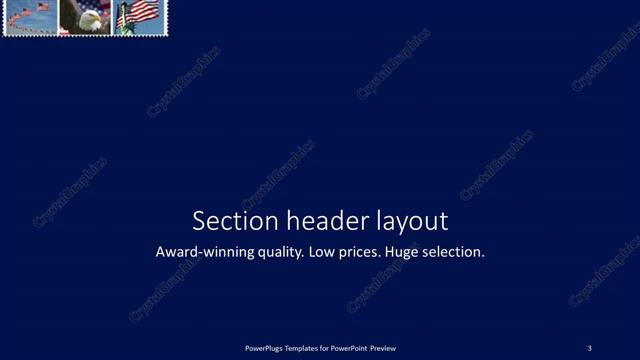 Section Header presentation slide layout