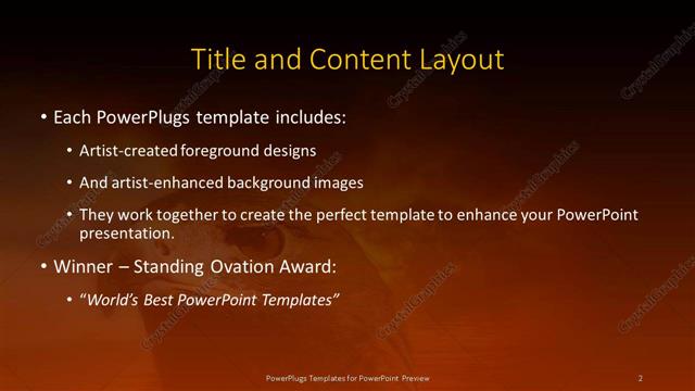 Title and Content presentation slide layout