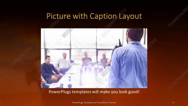 Picture with Caption presentation slide layout