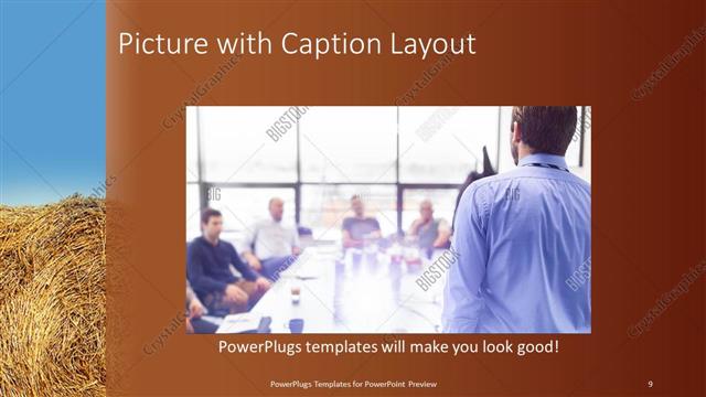 Picture with Caption presentation slide layout