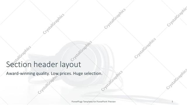 Section Header presentation slide layout