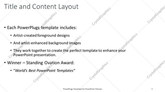 Title and Content presentation slide layout