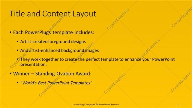 Title and Content presentation slide layout