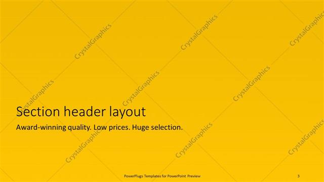 Section Header presentation slide layout
