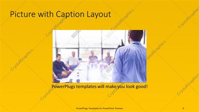 Picture with Caption presentation slide layout