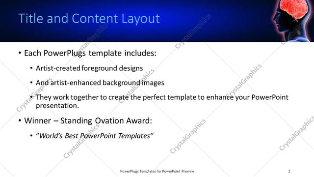 Title and Content presentation slide layout