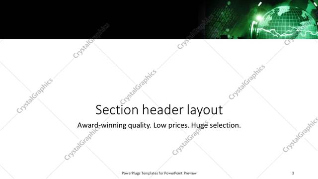 Section Header presentation slide layout