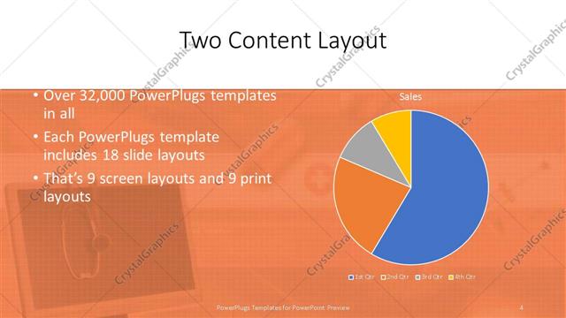 Two Content presentation slide layout