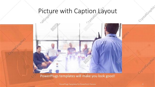 Picture with Caption presentation slide layout