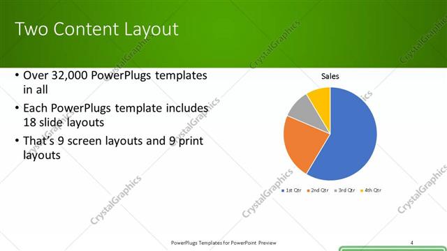 Two Content presentation slide layout