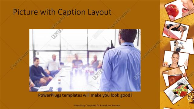 Picture with Caption presentation slide layout