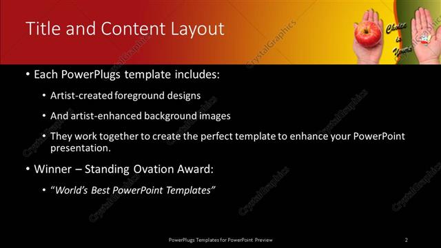 Title and Content presentation slide layout