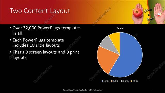 Two Content presentation slide layout