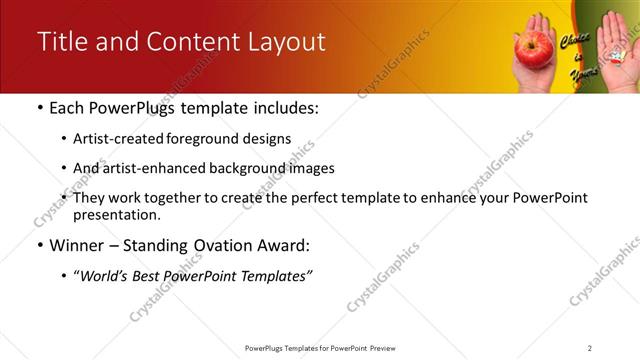 Title and Content presentation slide layout