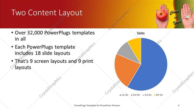 Two Content presentation slide layout