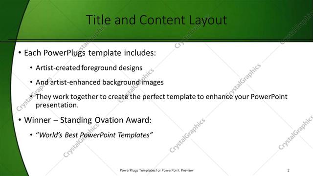 Title and Content presentation slide layout