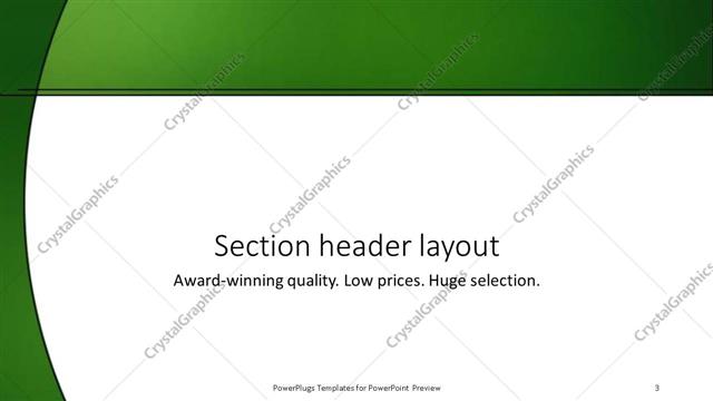 Section Header presentation slide layout