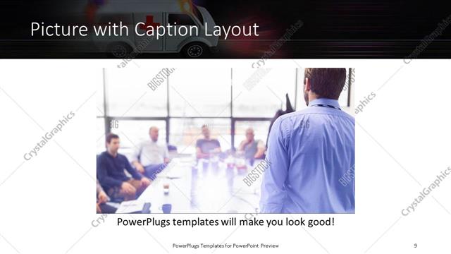 Picture with Caption presentation slide layout
